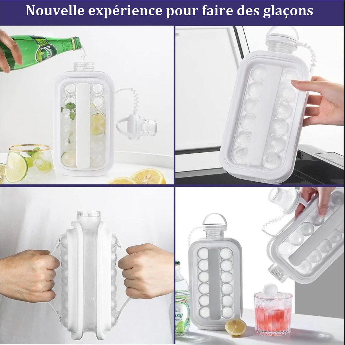 Bouteille à Glaçons 2-en-1